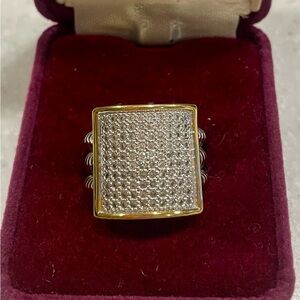 Premier Designs Silver and Gold Statement Ring